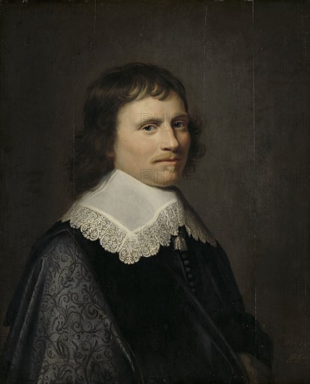 Portrait of a Man, possibly Salomon van Schoonhoven, Regent of Putten, Jacob Willemsz. Delff, II, 1643