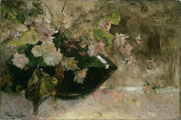 Still life with peonies, Floris Verster, 1889