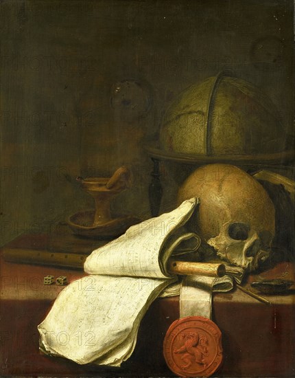 Vanitas still life, Pieter Symonsz. Potter, 1646