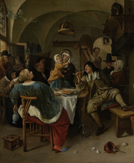 Family scene, Jan Havicksz. Steen, 1660 - 1679