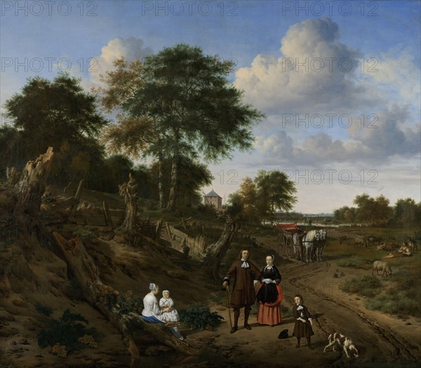 Couple in a Landscape, Adriaen van de Velde, 1667