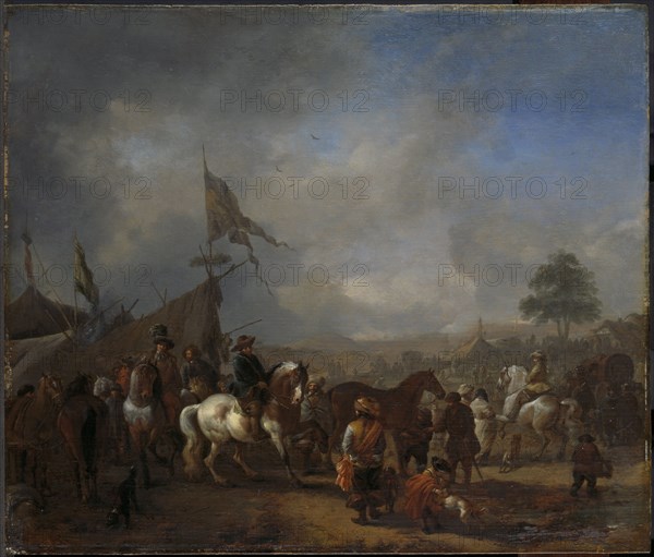 A Camp, Philips Wouwerman, 1650 - 1668