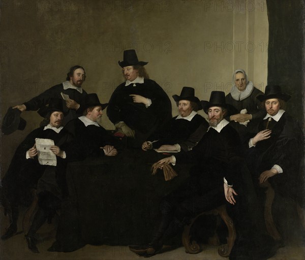 Regents of the Amsterdam Nieuwe Zijds Huiszittenhuis about 1650, Jacob Adriaensz. Backer, 1645 - 1651