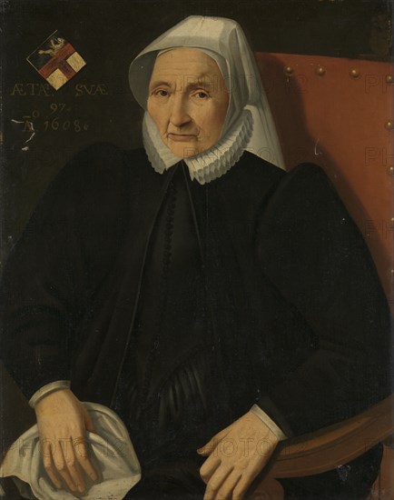 Portrait of a Woman, possibly an Aunt or older Sister of Isabeau de Halinck, Haling, Grandmother of Louys de Geer, Anonymous, 1608