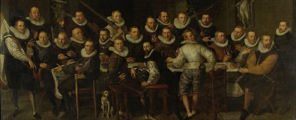 The Company of Captain Gillis Jansz Valckenier and Lieutenant Pieter Jacobsz Bas, Amsterdam, 1599, The Netherlands, Pieter Isaacsz., 1599