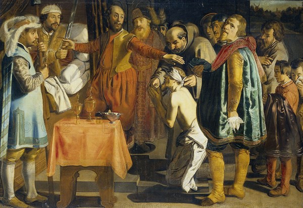 Count William III of Holland, Duke of Hainault, Gives the Order to Behead the Bailiff of South Holland, 1336, Judgment of William the Good, copy after Simon Henrixz, 1620 - 1649