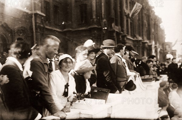 IInd Congress of the IIIrd International. The tribune on Uritsky Square, Saint Petersburg , Petrograd Russia 17th July 1920, History of the Russian Revolution