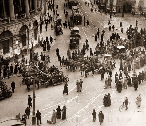 Demonstration of the War Invalids, Petrograd, April 1917, Saint Petersburg Russia, History of the Russian Revolution