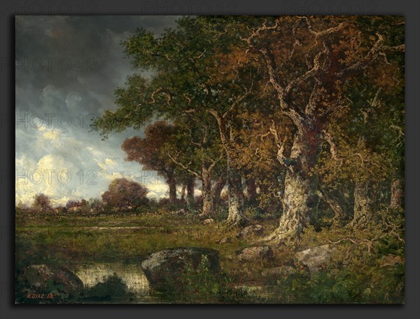 Narcisse Diaz de la PeÃ±a (French, 1808 - 1876), The Edge of the Forest at Les Monts-Girard, Fontainebleau, 1868, oil on canvas