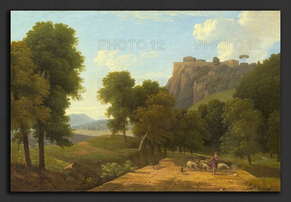 Jean-Victor Bertin (French, 1767 - 1842), Shepherd with his Flock, c. 1820, oil on canvas