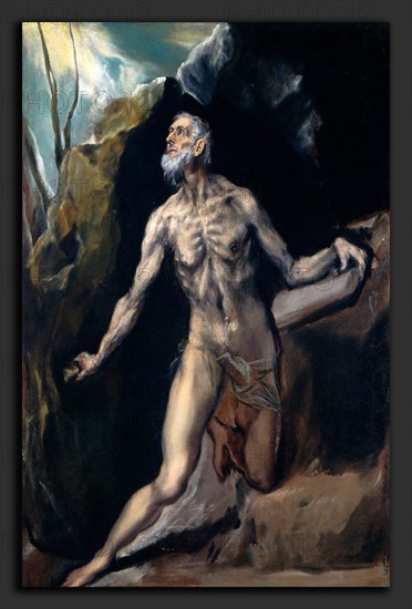 El Greco (Domenikos Theotokopoulos), Saint Jerome, Greek, 1541 - 1614, c. 1610-1614, oil on canvas