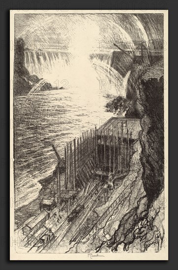 Joseph Pennell, Niagara Rainbows, American, 1857 - 1926, 1910, lithograph