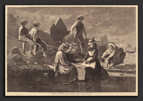 after Winslow Homer, Seesaw - Gloucester, Massachusetts, published 1874, wood engraving