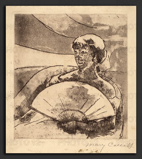 Mary Cassatt, In the Opera Box (No. 3), American, 1844 - 1926, c. 1880, soft-ground etching and aquatint