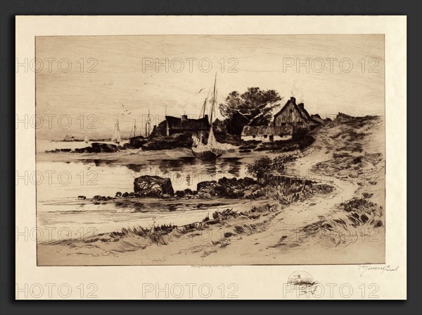 William Goodrich Beal, Old Gloucester Shore, American, active 1880 - 1892, 1888, etching with drypoint
