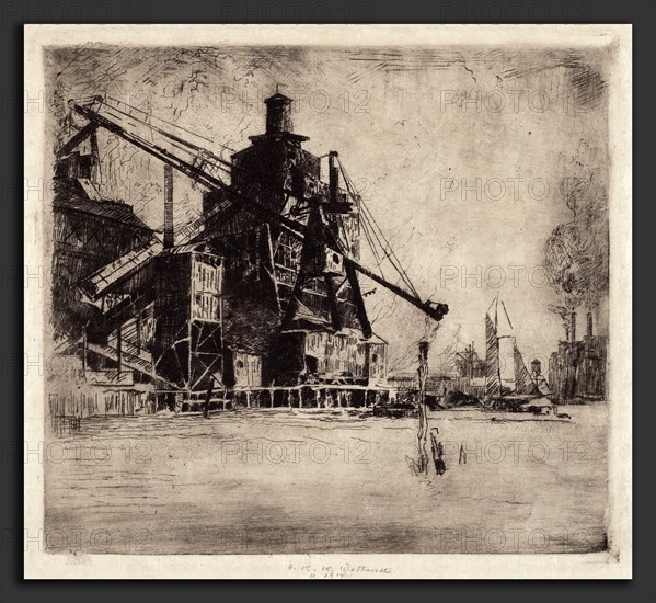 Elisha Kent Kane Wetherill, Otto Coke and Coal Hoist, American, 1874 - 1929, 1914, etching