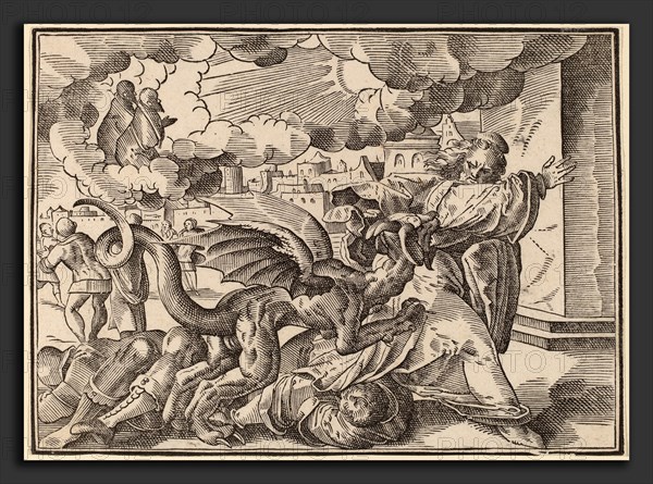 Christoph Murer, The Four Horsemen of the Apocalypse, Swiss, 1558 - 1614, published 1630, woodcut on laid paper