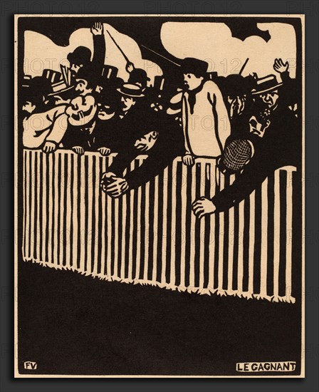 Félix Vallotton, Le Gagnant (The Winner), French, 1867 - 1939, 1898, woodcut in black on japan paper