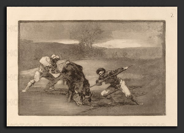 Francisco de Goya, Otro modo de cazar a pie (Another Way of Hunting on Foot), Spanish, 1746 - 1828, in or before 1816, etching, burnished aquatint, drypoint and burin [first edition impression]