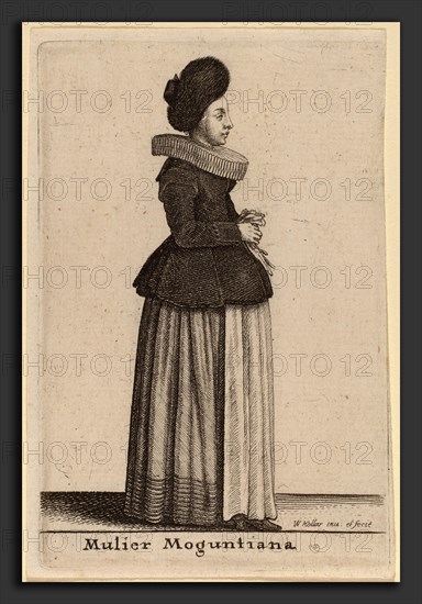 Wenceslaus Hollar (Bohemian, 1607 - 1677), Mulier Moguntiana, etching
