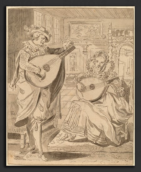 Cornelis Ploos van Amstel and Bernhard Schreuder after Karel van Mander I (Dutch, 1726 - 1798), Musical Company, 1772, roulette and etching with burnishing