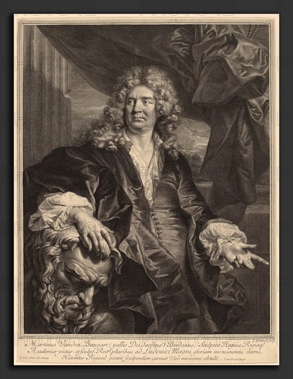 Gerard Edelinck after Hyacinthe Rigaud (Flemish, 1640 - 1707), Martin Desjardins, engraving on laid paper