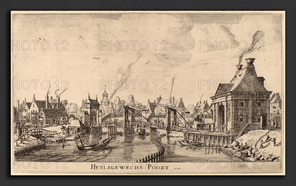 Reinier Zeeman (Dutch, 1624 - 1664), Heyligeweg Gate (Heyligewechs Poort), 1638, etching