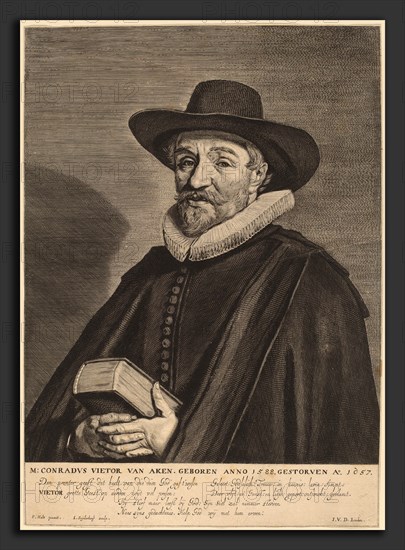 Jonas Suyderhoff after Frans Hals (Dutch, c. 1613 - 1686), Conrad Vietor van Aken, engraving