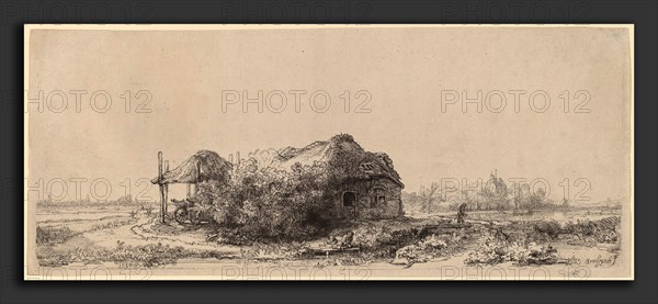 Rembrandt van Rijn (Dutch, 1606 - 1669), Landscape with a Cottage and Hay Barn: Oblong, 1641, etching