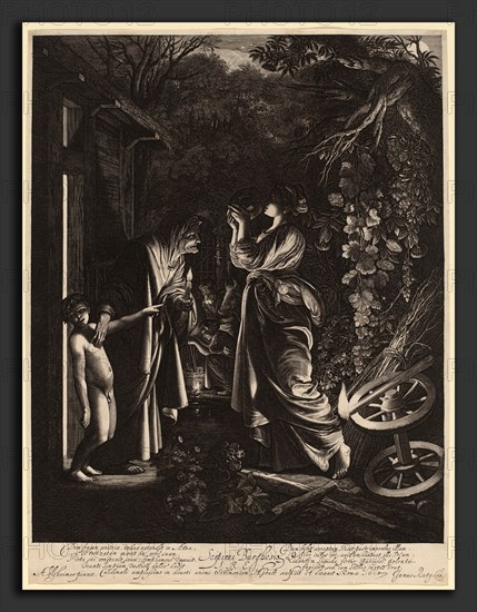 Hendrik Goudt after Adam Elsheimer (Dutch, 1585 - 1648), The Mocking of Ceres, 1610-0000, engraving