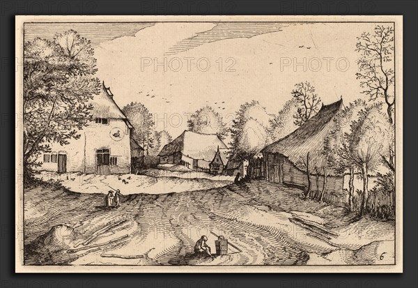 Claes Jansz Visscher after Johannes van Doetechum, the Elder after Lucas van Doetechum after Master of the Small Landscapes (Dutch, 1586-1587 - 1652), The Swann's Inn, published 1612, etching