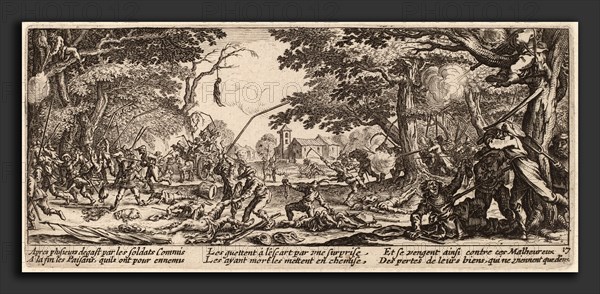 Gerrit van Schagen after Jacques Callot (Dutch, c. 1642 - 1690 or after), The Peasants Avenge Themselves, etching and engraving