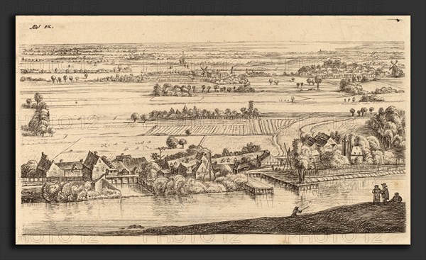 Johannes Ruisscher (reworked by Anthonie Waterloo) (Dutch, c. 1625 - after 1675), Village beside a Canal, second half 17th century, engraving on laid paper