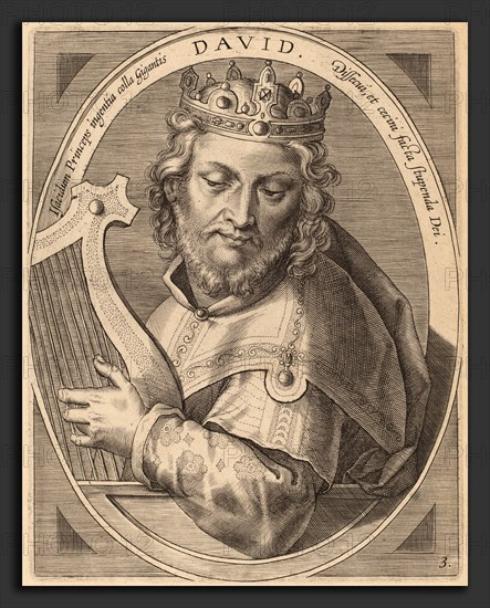 Theodor Galle after Jan van der Straet (Flemish, c. 1571 - 1633), David, published 1613, engraving on laid paper