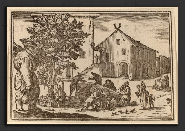 Edouard Eckman after Jacques Callot (Flemish, born c. 1600), Tavern, 1621, woodcut