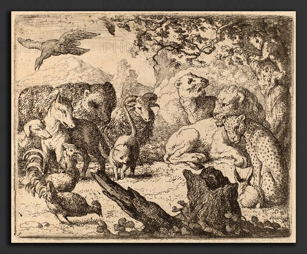 Allart van Everdingen (Dutch, 1621 - 1675), The Lion Announces a Peace, probably c. 1645-1656, etching