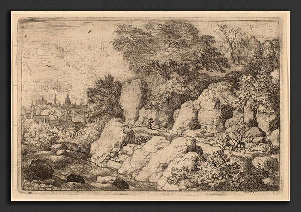 Allart van Everdingen (Dutch, 1621 - 1675), Two Horsemen on a Rocky Path, probably c. 1645-1656, etching