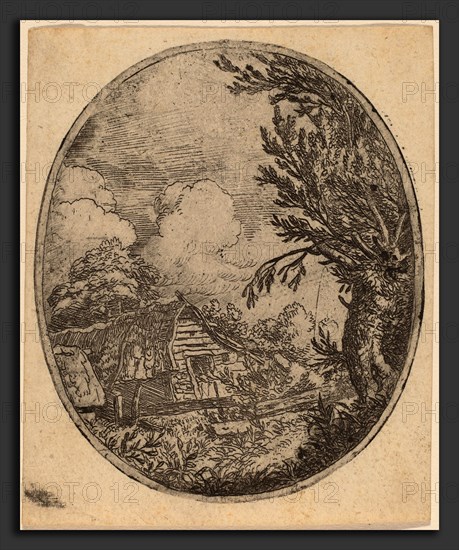Allart van Everdingen (Dutch, 1621 - 1675), Hamlet between the Trees, probably c. 1645-1656, etching