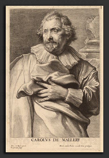 Lucas Emil Vorsterman after Sir Anthony van Dyck (Flemish, 1595 - 1675), Karel de Mallery, probably 1626-1641, engraving