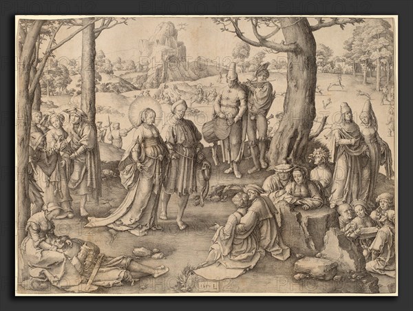 Lucas van Leyden (Netherlandish, 1489-1494 - 1533), The Dance of Saint Mary Magdalene, 1519, engraving