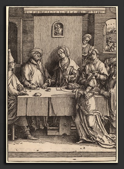 Lucas van Leyden (Netherlandish, 1489-1494 - 1533), Herod and Herodias, c. 1512, woodcut