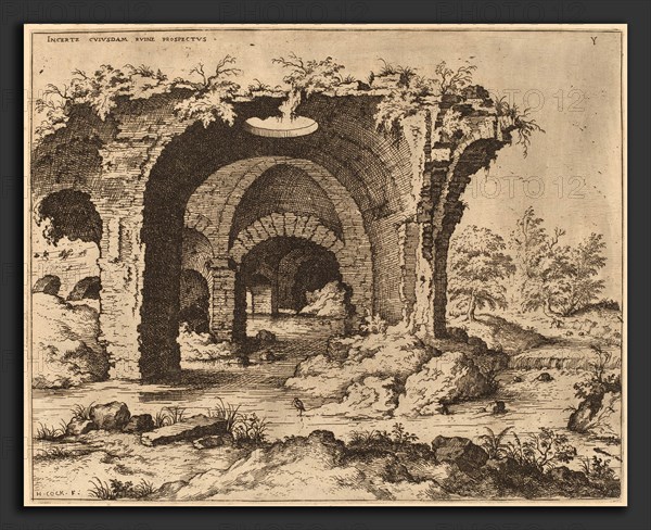 Hieronymus Cock (Flemish, c. 1510 - 1570), View of Unidentified Ruins, probably 1550, etching on laid paper