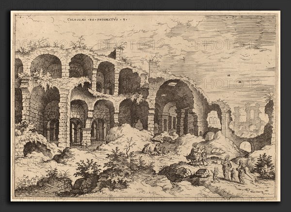 Hieronymus Cock (Flemish, c. 1510 - 1570), Third View of the Colosseum, probably 1550, etching on laid paper