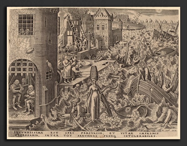 Attributed to Philip Galle after Pieter Bruegel the Elder (Flemish, 1537 - 1612), Hope, published 1559, engraving