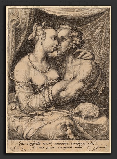 Jan Pietersz Saenredam after Hendrik Goltzius (Dutch, 1565 - 1607), Touch, engraving