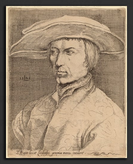 Style of Lucas van Leyden after Albrecht DÃ¼rer, Self-Portrait, 1525, etching