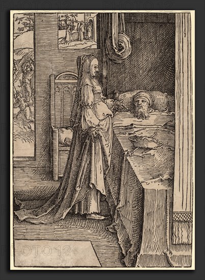 Lucas van Leyden (Netherlandish, 1489-1494 - 1533), Jezebel Promising Naboth's Vineyard to King Ahab, 1516-1519, woodcut