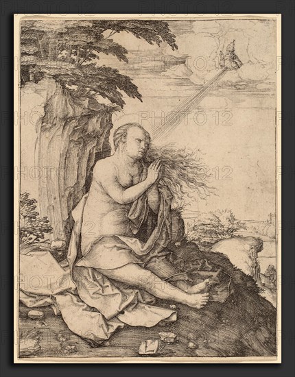 Lucas van Leyden (Netherlandish, 1489-1494 - 1533), Saint Mary Magdalene in the Desert, c. 1508, engraving