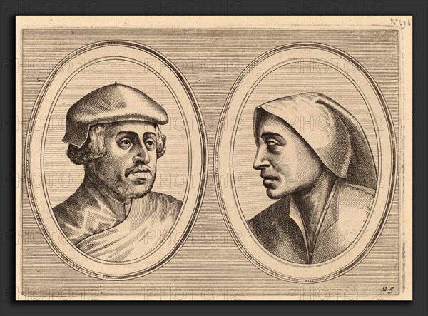 Johannes and Lucas van Doetechum after Pieter Bruegel the Elder (Dutch, active 1554-1572; died before 1589), "Oprechte Lammert" and "Deughdighe Geertruyd", c. 1564-1565, etching