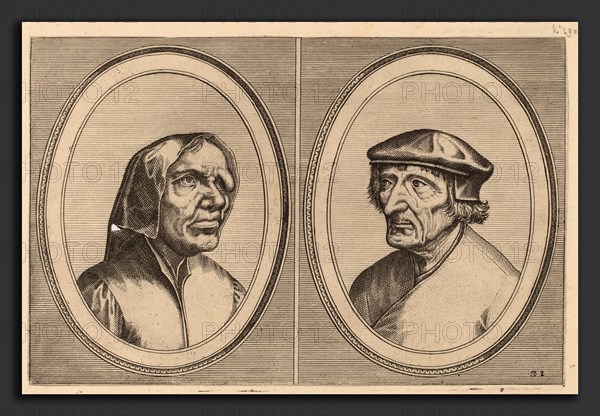 Johannes and Lucas van Doetechum after Pieter Bruegel the Elder (Dutch, active 1554-1572; died before 1589), "Trijn Bulle-bacx" and "Voorsichtighe Oenne", c. 1564-1565, etching